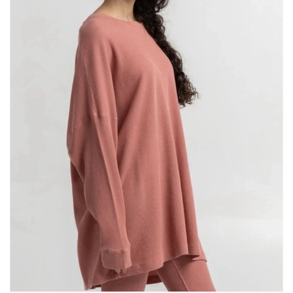 Free People Intimately Pajamas Set Knit Top & Leggings Lounge Early Night Small‎